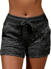 Dual Pockets Drawstring Casual Shorts