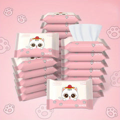 10 Disposable Wet Tissues for Baby Hand & Mouth Cleaning