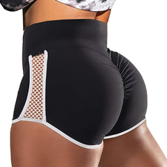 Women's Cut Out Skinny Shorts High Waist Yoga Shorts