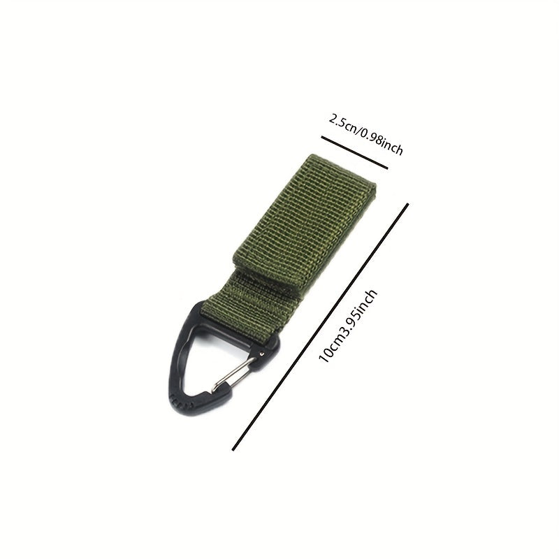 2pcs Hanging Key Hook Clip Buckle Nylon Webbing Belt Carabiner Outdoor Strap
