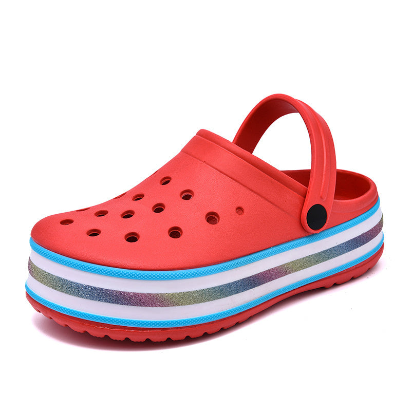 Women's PVC Clogs Garden Sandals Thick Sole Slides Slingback Sandals