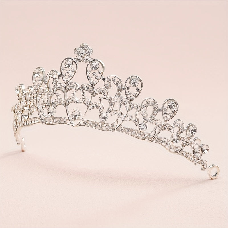 Baroque Style Rhinestone Wedding Tiara for Women
