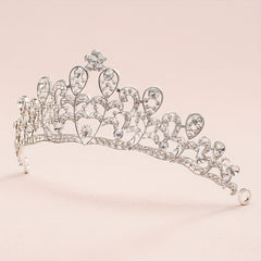 Baroque Style Rhinestone Wedding Tiara for Women