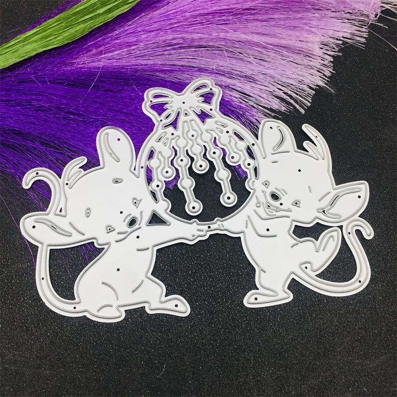 Metal Cutting Dies Stencils for DIY Scrapbook Mouse Christmas Ball Cards