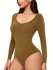 Long Sleeve Bodysuit Tummy Control Butt Lifting Body Shaper