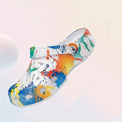 Women's Tie Dye Clogs Soft Sole Garden Shoes