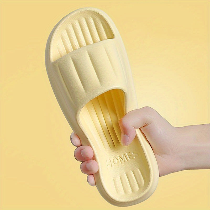 Women's Solid Indoor Pillow Slides Minimalist Soft Sole Slippers