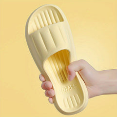 Women's Solid Indoor Pillow Slides Minimalist Soft Sole Slippers