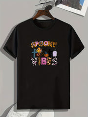 Spooky Vibes Halloween Print Men's Graphic T-shirt
