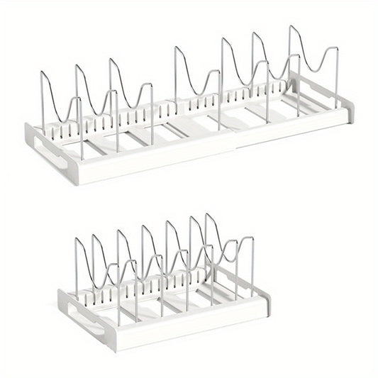 Kitchen Organizer Shelf with Pot Lid Holder, Utensil Rack, Dish Drainboard