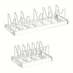 Kitchen Organizer Shelf with Pot Lid Holder, Utensil Rack, Dish Drainboard