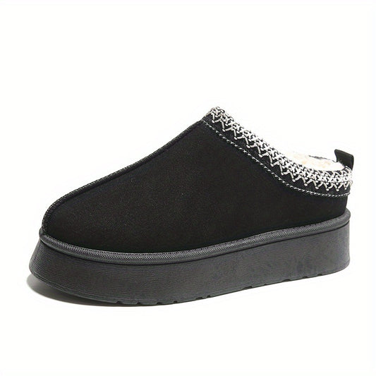 Women's Plush Lined Ankle Boots Platform Warm Snow Boots
