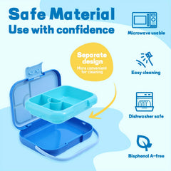 Portable 4-grid PP Lunch Box for Camping Picnic and Beach