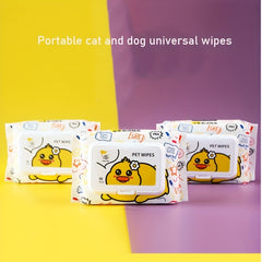 Pet Care Wipes for Cats and Dogs, Pure Water Pads, Portable Cleaning Supplies