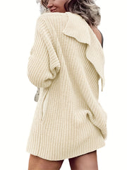 Casual Cardigan Women's Solid Long Sleeve Button Up Cardigan