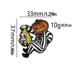 Halloween Pumpkin Metal Pin for Girls