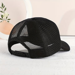 Mesh Print Mechanical Bear Baseball Cap Sunshade Breathable Duck Tongue Cap