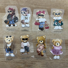 8pcs Bear Iron On Heat Transfer Sticker DIY Patches
