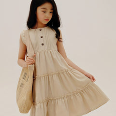Girls' Sleeveless Princess Dress for Summer Parties