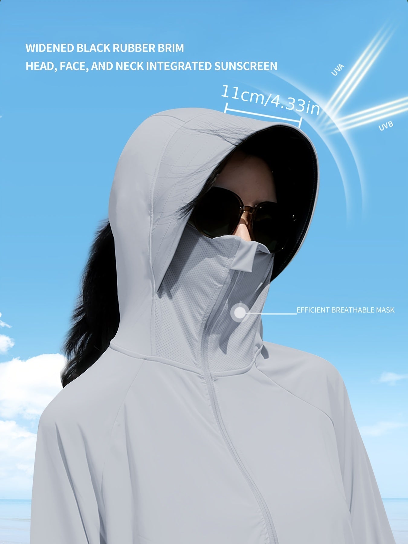 Women's UV Protection Shawl Hooded Clothing for Outdoor Activities