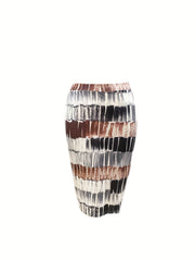Ethnic Style Bodycon Midi Skirt - High Rise Allover Print