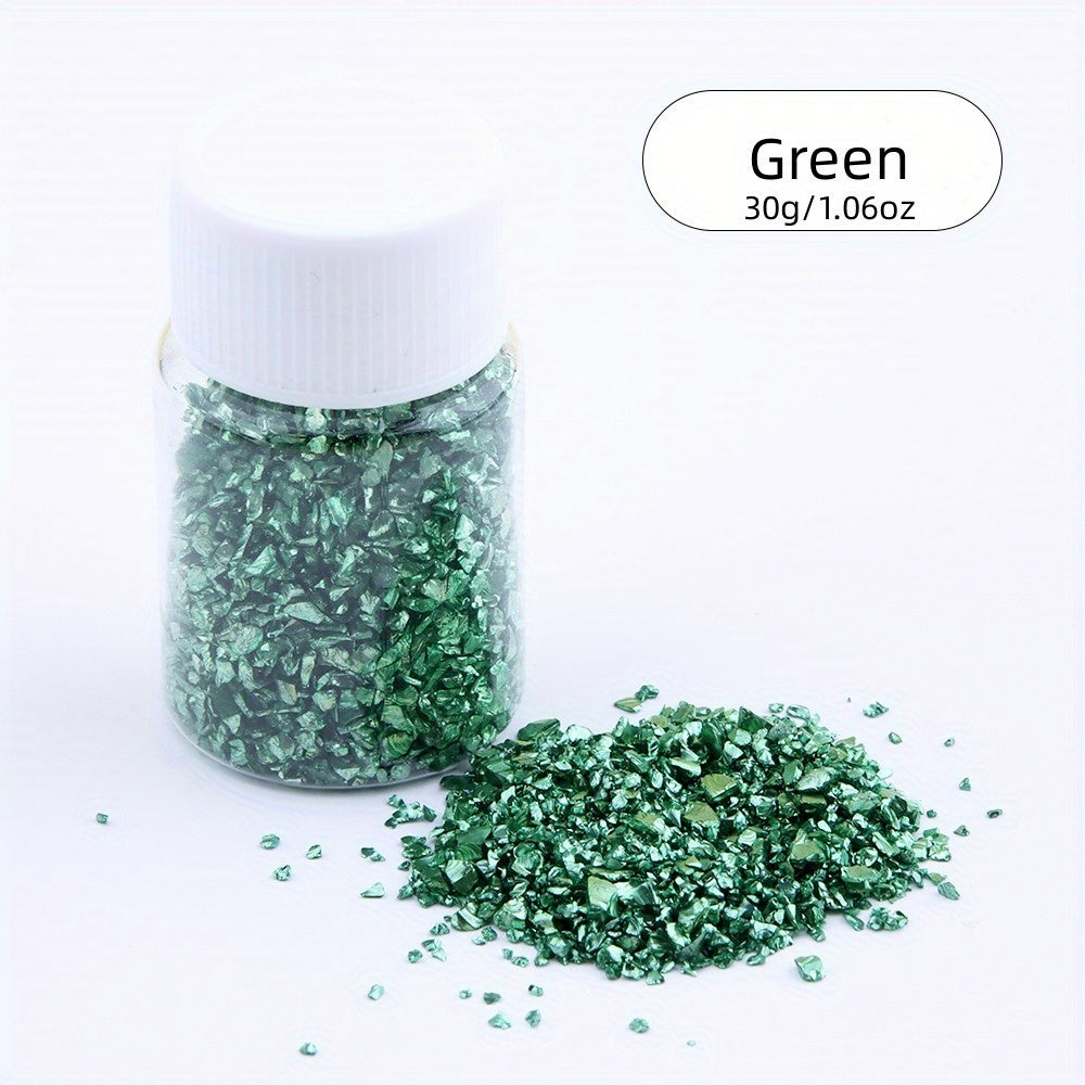 30g Gravel Crystal Glass Metal Crushed Stone Sand Filler DIY Craft Nail Resin