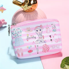 Cartoon PU Leather Coin Purse Key Bag for Girls
