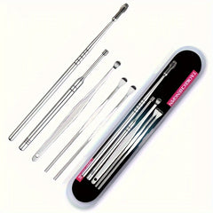 5pc Ear Picking Tool Set Spiral Spring Spoon