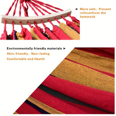 Portable Canvas Hammock Outdoor Garden Swing Bed Stripes