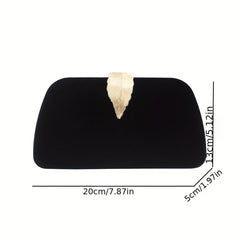 Metal Leaf Clutch Wallet Evening Bag Women's Purse