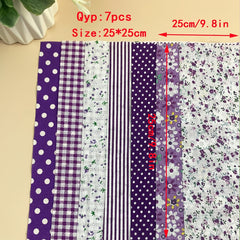 Purple Cotton Fabric For Sewing Dolls DIY Home Textile Cloth 24 89 Cm