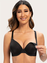 Solid T Shirt Bra Breathable Push Up Lingerie