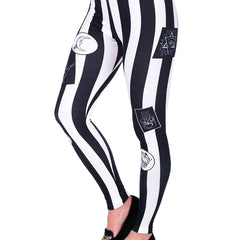 Striped Graphic Print High Waist Leggings Stretchy Skinny All Seasons Leggings