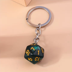2pcs Dice Charm Keychain Purse Backpack Bag Pendant Key Ring Gift