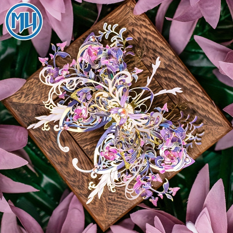 3D Butterfly Love Flower Metal Puzzle Assembly Toy DIY Gift For Girlfriend