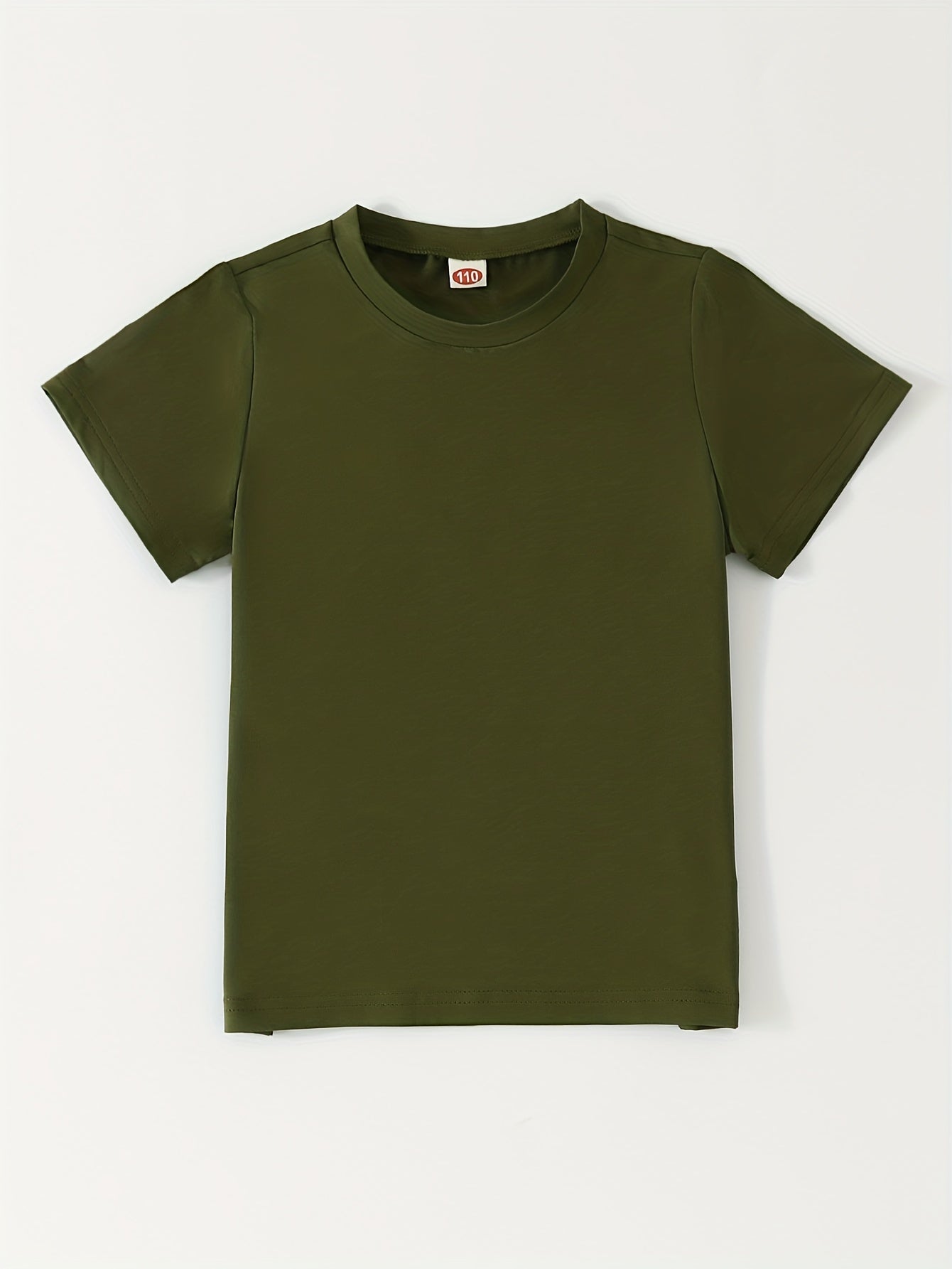 7pcs Boy's Solid Comfy T Shirt for Outdoor Summer
