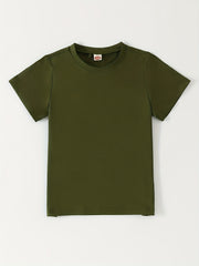 7pcs Boy's Solid Comfy T Shirt for Outdoor Summer