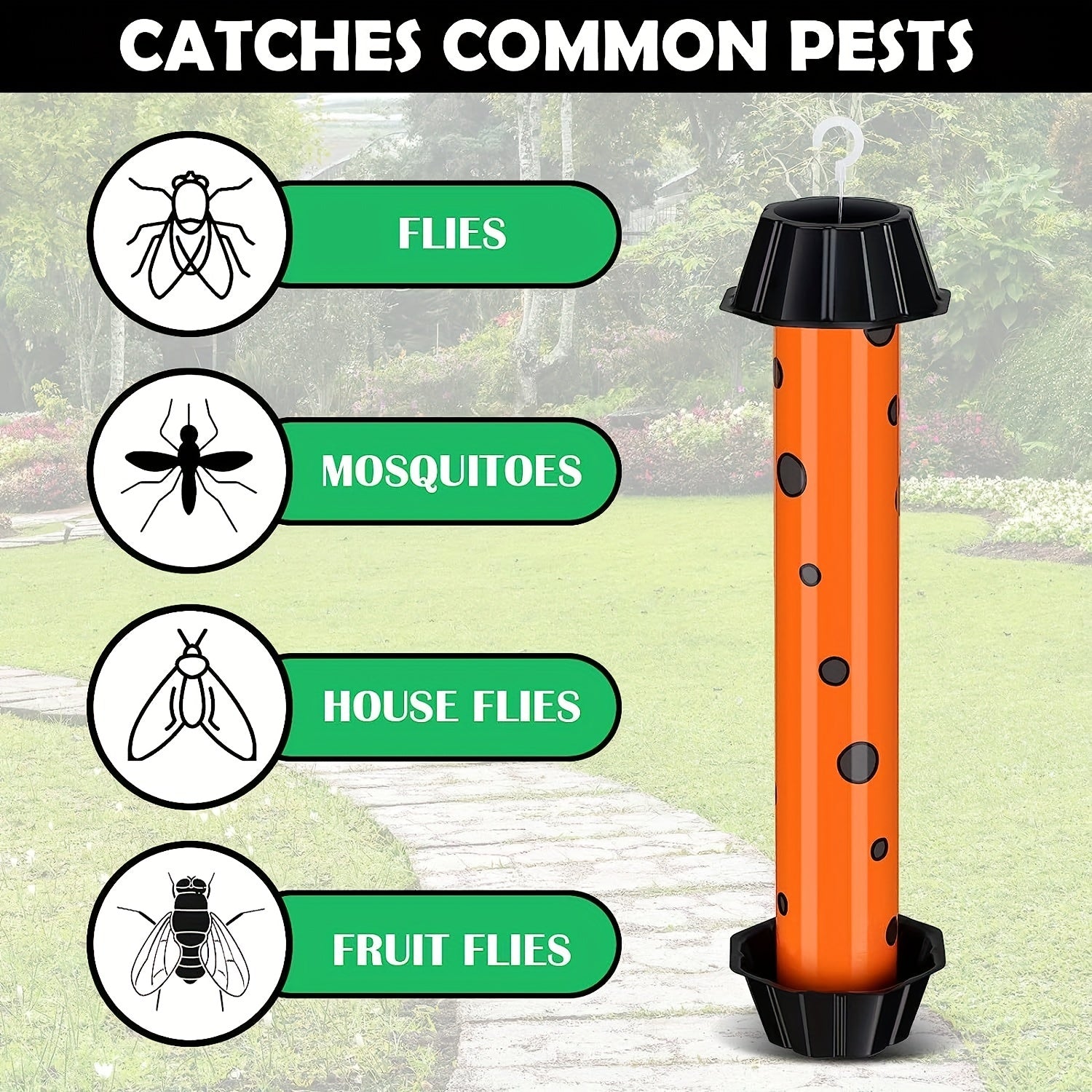 Outdoor Fruit Fly Traps | Indoor Fly Catcher Gnat Mosquito Sticky Fly Trap