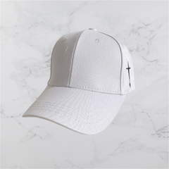 Cross Embroidery Baseball Cap Lightweight Sun Hat Unisex Adjustable Dad Hats