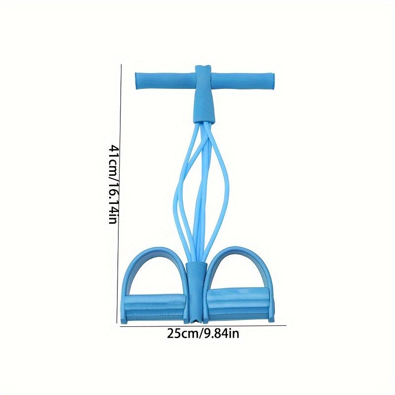 4-Tube Pedal Puller Yoga Fitness Resistance Rope for Core Training