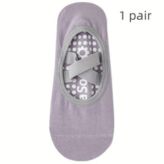 Professional Yoga Socks Cross Strap Non-Slip Silicone Gripper Socks