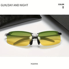 Polarized Sunglasses Men's Night Dual use Driving Fishing Riding Sunglasses