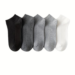 Men's Solid Liner Anklets Socks Breathable Soft Sweat Absorbent