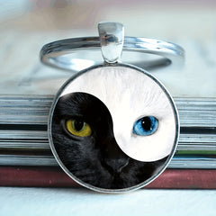Cat Eye Keychain Necklace Vintage Bag Keychain Charm Accessories