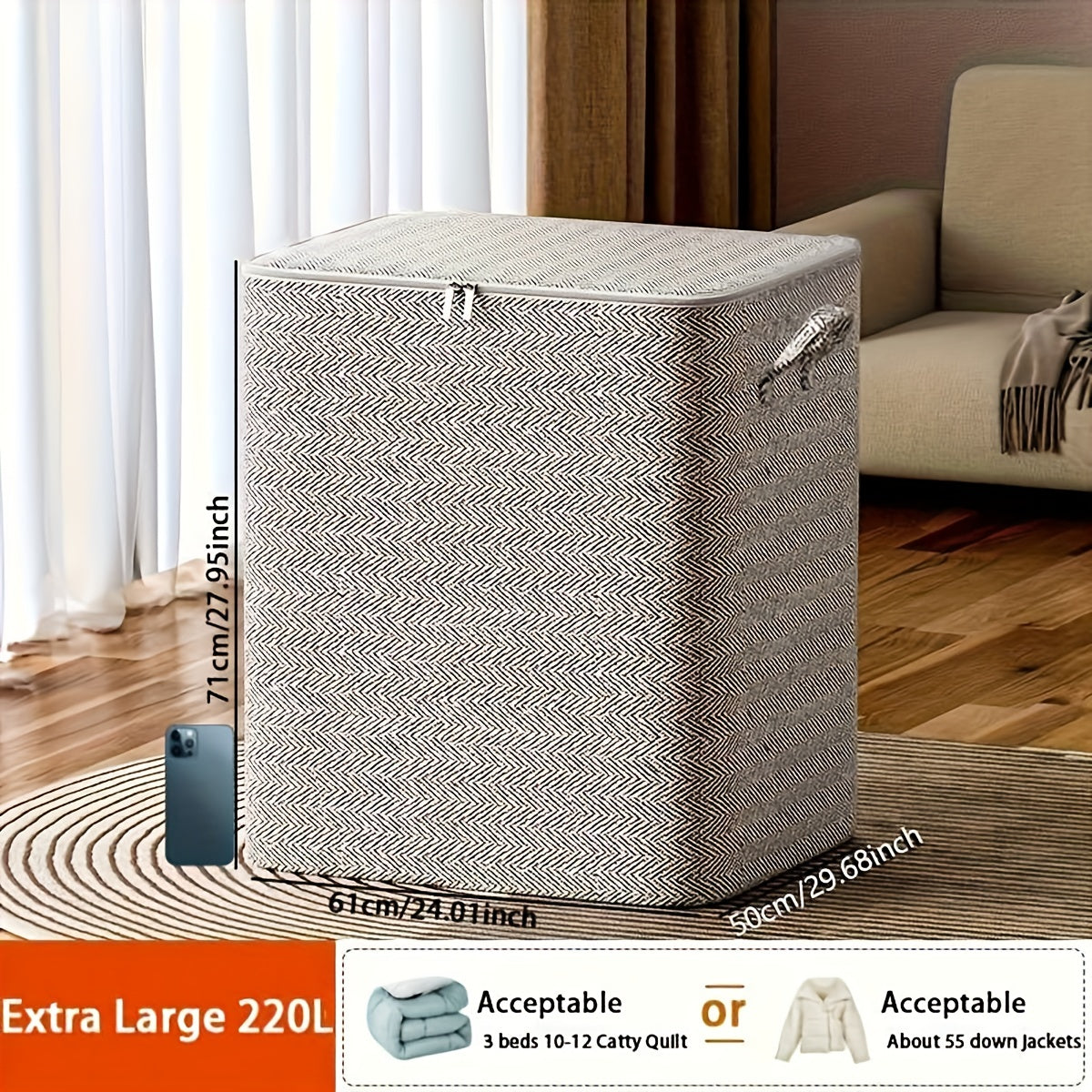 Foldable Extra Large Storage Box for Household Use