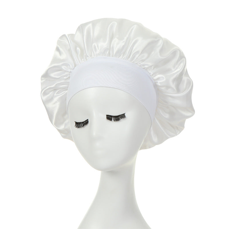 Silk Sleep Cap Silk Hair Bonnet Head Cover For Girls And Women