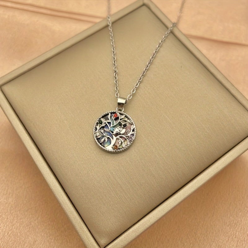 Owl Tree Of Life Pendant Necklace Gift For Girls