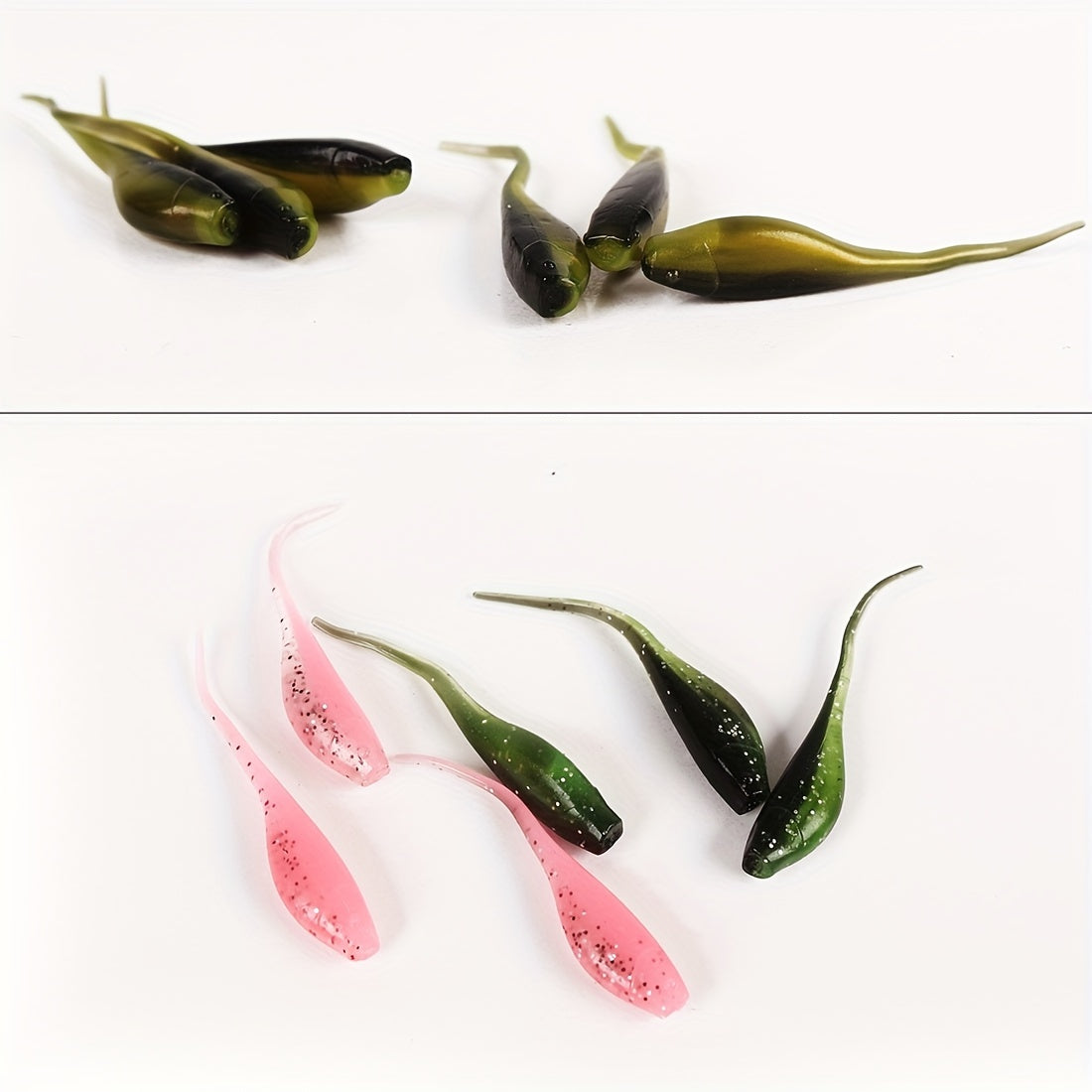 20pcs Small Tadpole Soft Bait Colorful 0.7g for Bass Minnow Fishing