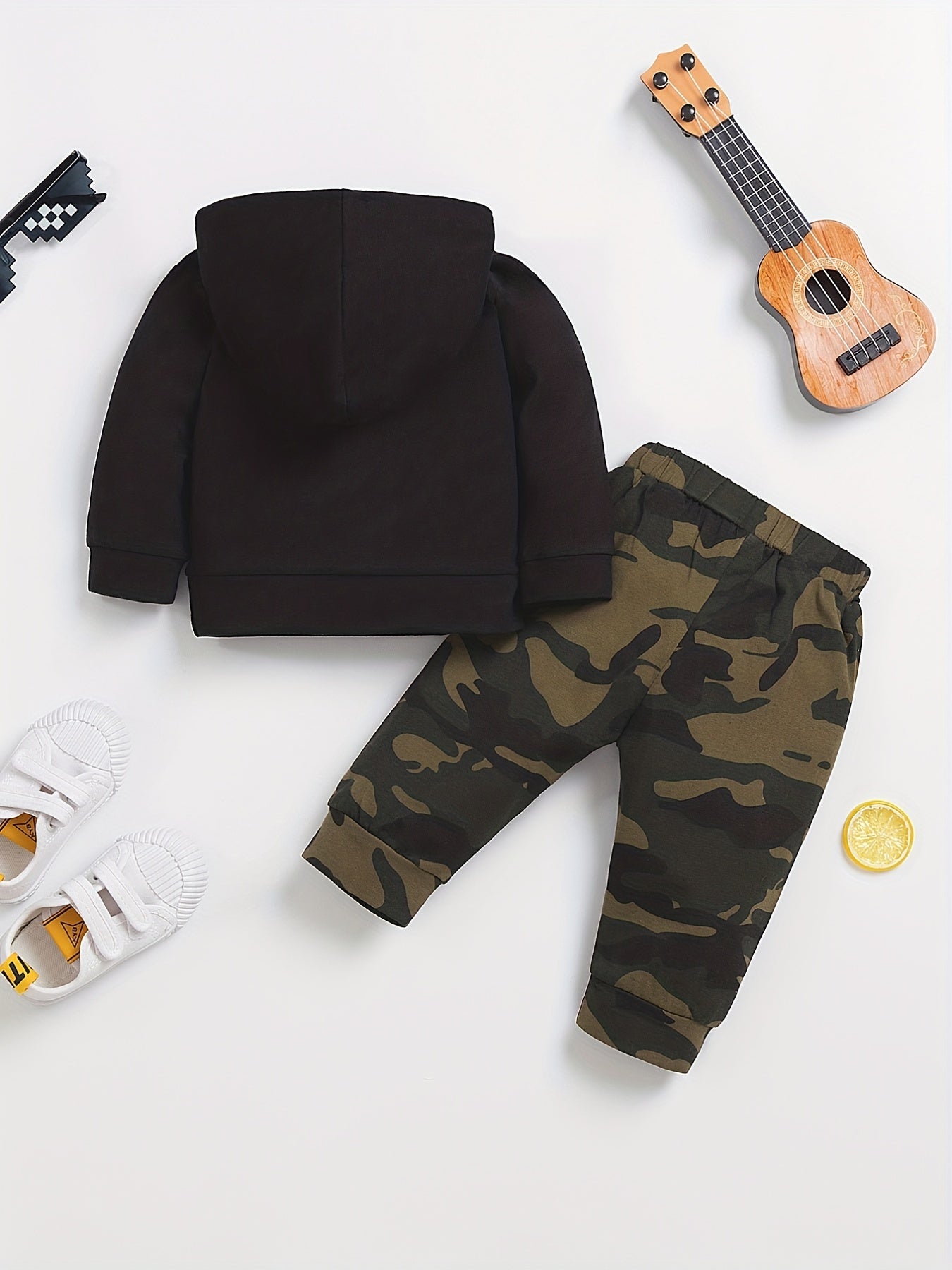 COOLER VERSION OF DAD Camo Outfit Hoodie Top & Pants 2pcs Baby Boy Clothes