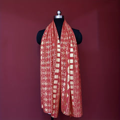 Boho Red Scarf Vintage Shawl Chiffon Wrap